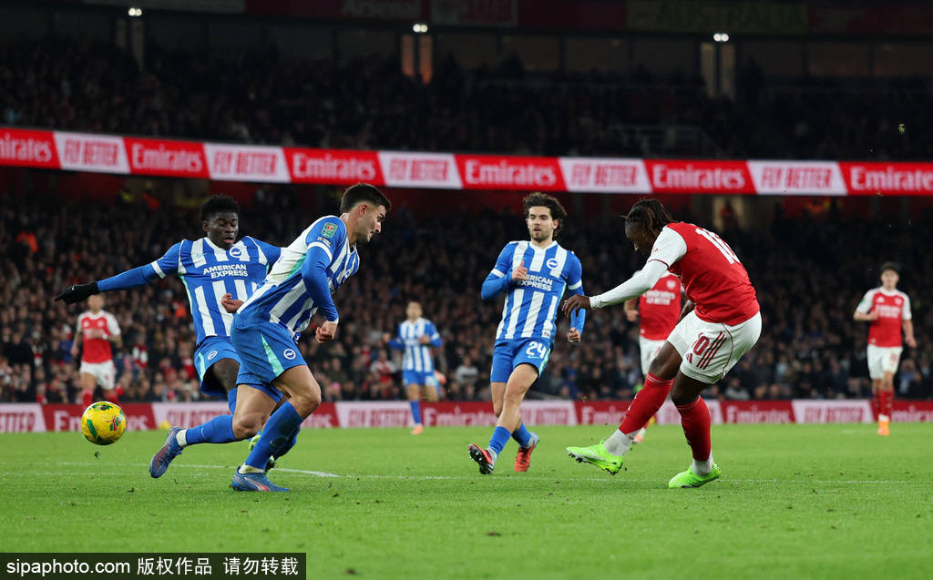 皇冠体育首页-联赛杯-萨卡替补破门恩瓦内里建功 阿森纳2-0布莱顿